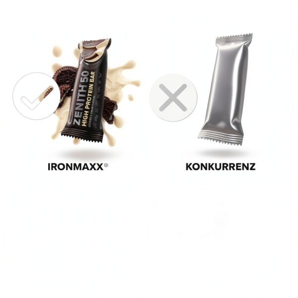 IronMaxx Zenith 50 High Protein Bar 12x100g Kokosnuss 16x45g Brownie-2