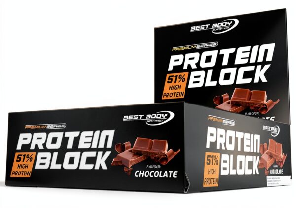 Protein Block Chocolate 15 Stück Best Body Nutrition Proteinriegel-1
