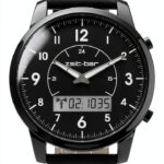 Zeit Bar Funkuhr Herren Armbanduhr mit Analog LCD Anzeige-0