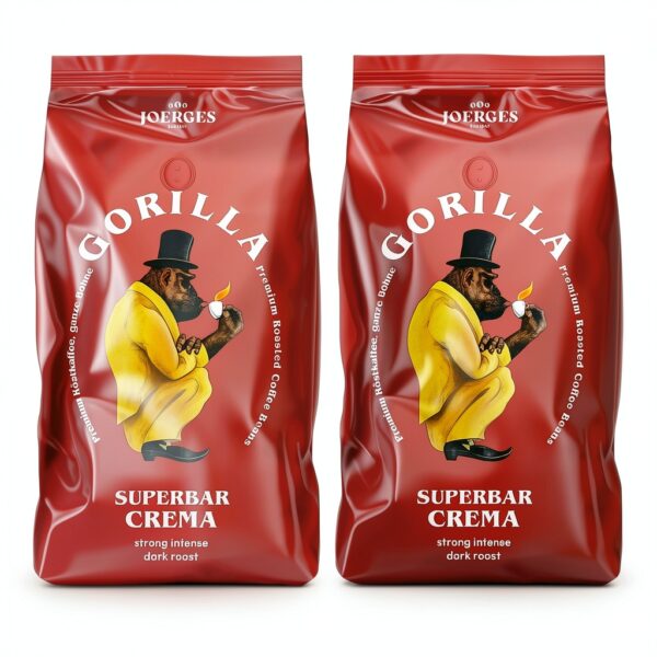 Espresso Gorilla 2x 1kg Super Bar Crema Joerges Säurearm Vollmundig-0
