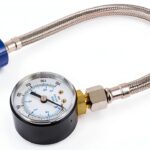 Wasserdruckmesser Silverline 482913 - Gold, Edelstahl Schlauch 0-11-0