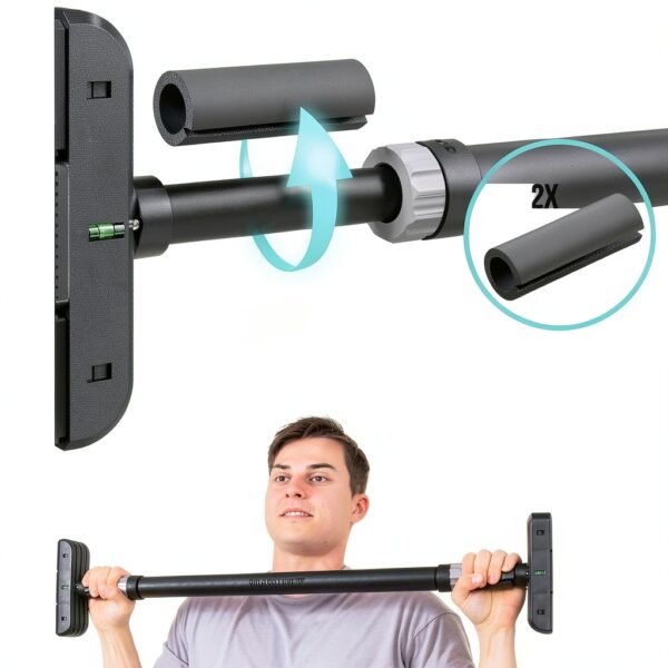 Klimmzugstange PULLUP DIP Profi Türreck mit Griffen 73‑92 cm-1