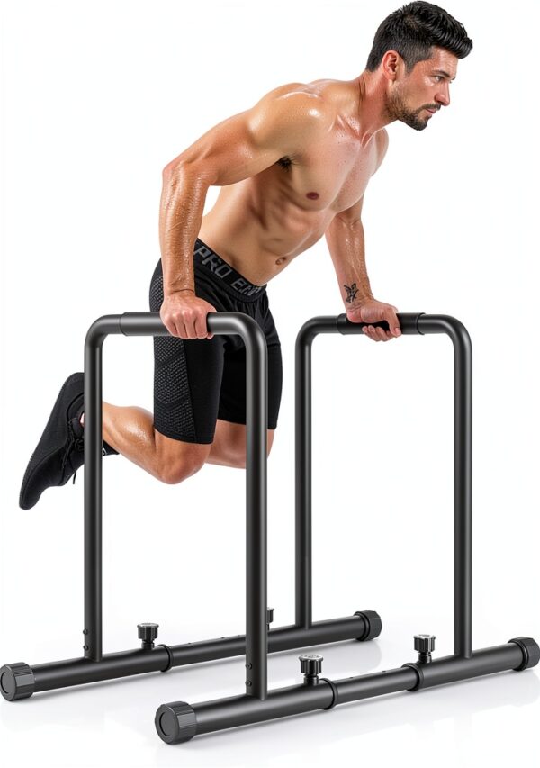 YOLEO Verstellbare Dip Barren 500 kg – tragbare Dip-Station, robust-3