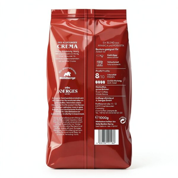 Espresso Gorilla 2x 1kg Super Bar Crema Joerges Säurearm Vollmundig-3