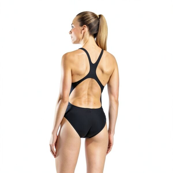 Adidas Damen Big Bars Schwimm Badeanzug Rückendesign KLV35 Schwarz-5
