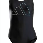 Adidas Damen Big Bars Schwimm Badeanzug Rückendesign KLV35 Schwarz-0