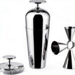 Alessi The Tending Box GIA26SET – Cocktail-Set mit Parisienne Shaker, Double Bar Sieb, Quadri Combo Jigger, aus Edelstahl 18/10-0