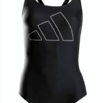 Adidas Damen Big Bars Badeanzug Chlorresistent X förmiges Design-0