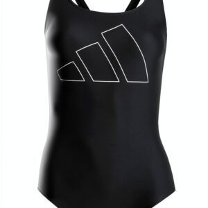 Adidas Damen Big Bars Badeanzug Chlorresistent X förmiges Design-0