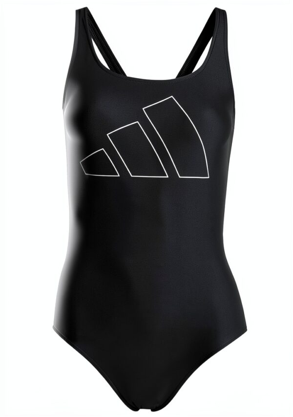 Adidas Damen Big Bars Badeanzug Chlorresistent X förmiges Design-0