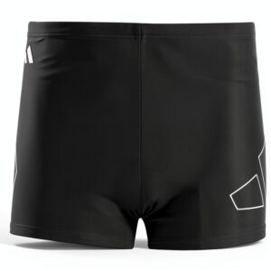 Adidas Herren Big Bars Swim Boxers Schwarz – recyceltes Nylon-0