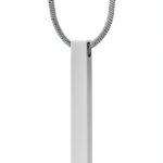 JewelryWe Halskette Quader Anhänger Gravur Schwarz/Gold/Silber-0