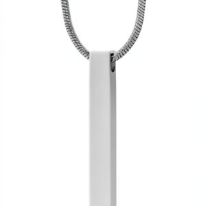 JewelryWe Halskette Quader Anhänger Gravur Schwarz/Gold/Silber-0