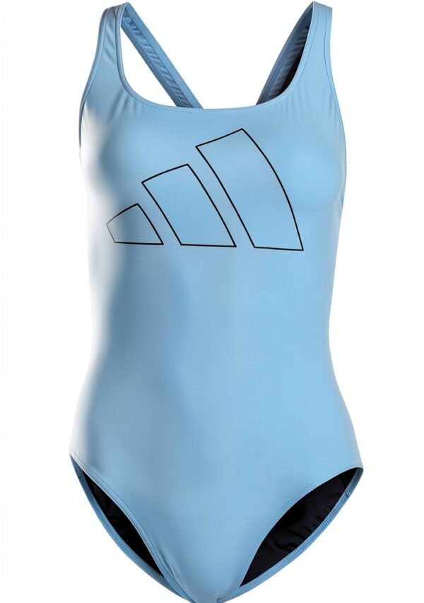 Adidas Damen Big Bars Badeanzug Blue Burst Größe 36 Wettkampf-0