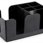 Westmark Bar Organizer - praktische Aufbewahrungseinheit für die Bar, ideal für Servietten, Trinkhalme und Cocktail Deko - 6 Fächer, ABS-0