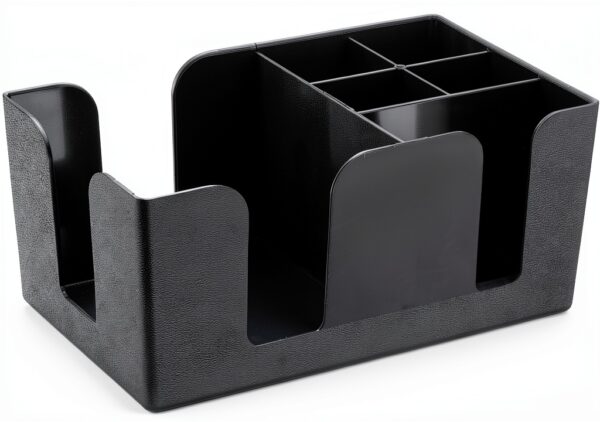 Westmark Bar Organizer - praktische Aufbewahrungseinheit für die Bar, ideal für Servietten, Trinkhalme und Cocktail Deko - 6 Fächer, ABS-0
